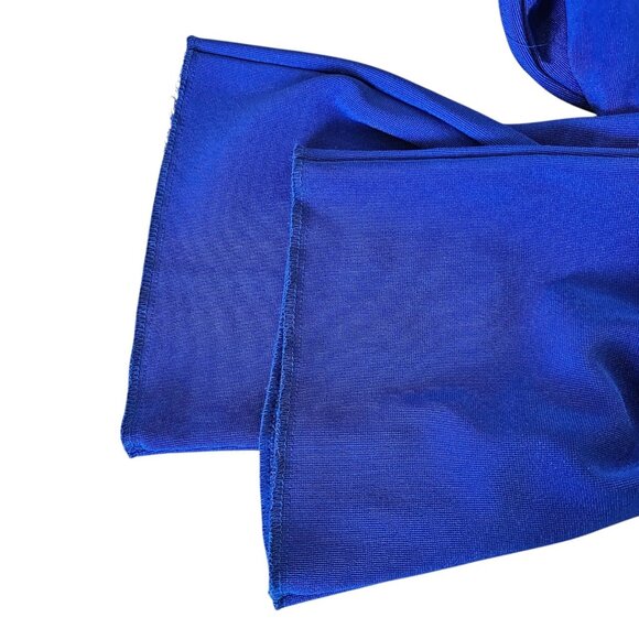 Vintage Womens Western Ranch Show Pants Cobalt‎ Blue Slinky Knit Size XS 26 X 32 - Picture 10 of 11